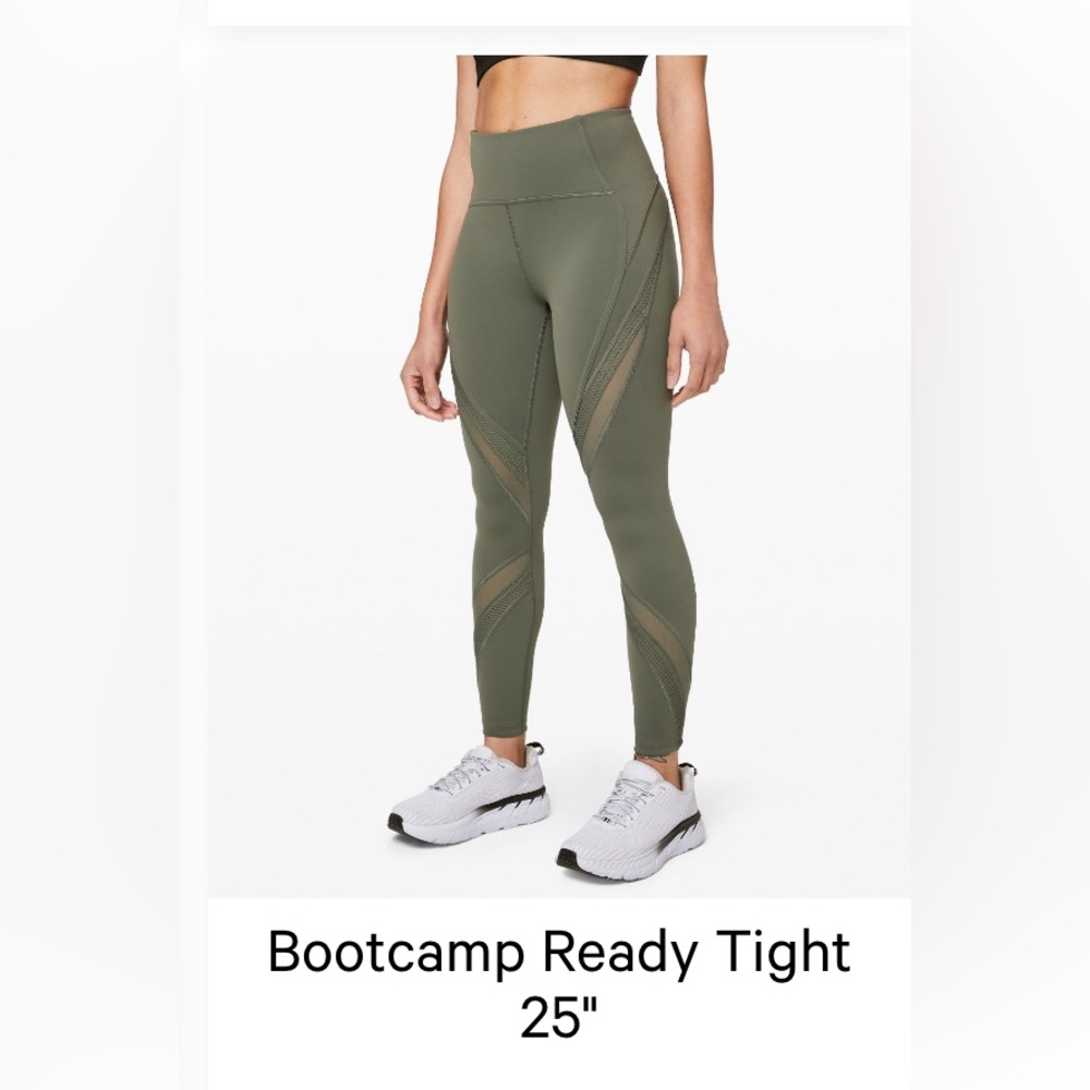 Lululemon Boot camp ready tight 25inches size 4 colour grey sage